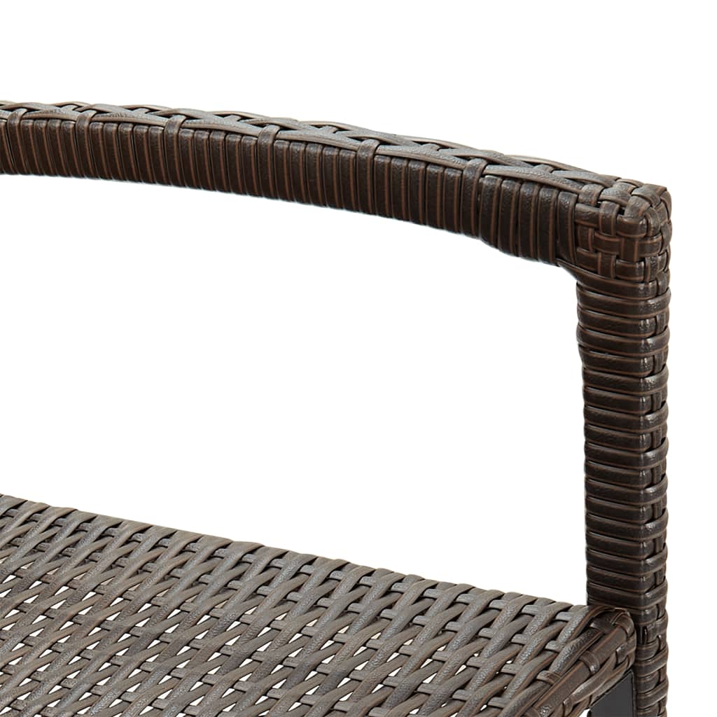 Garden Bar Set | Brown | Solid acacia wood | Compact | Footrest