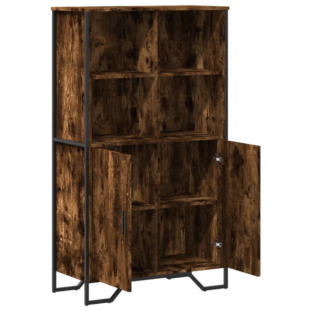 Highboard Smoked Oak 79.5x35.5x137.5 cm Engineered wood