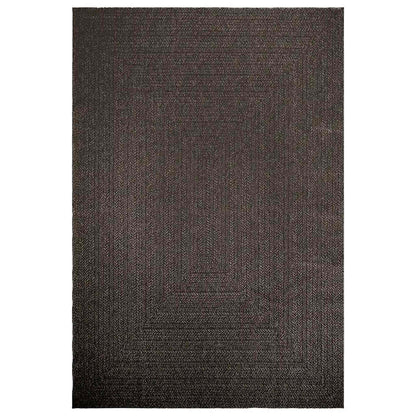 Rug ZIZUR Anthracite 200x290 cm Jute Look Indoor and Outdoor