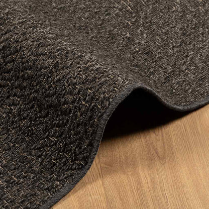 Rug ZIZUR Anthracite 160x230 cm Jute Look Indoor and Outdoor