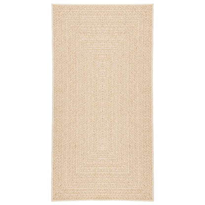 Rug ZIZUR Beige 60x110 cm Jute Look Indoor and Outdoor