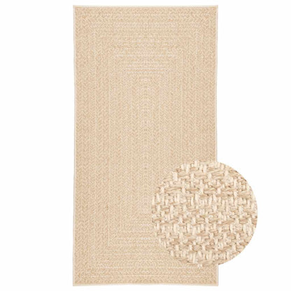 Rug ZIZUR Beige 60x110 cm Jute Look Indoor and Outdoor