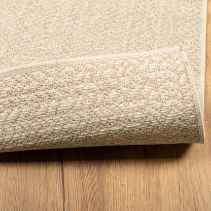 Rug ZIZUR Beige 80x250 cm Jute Look Indoor and Outdoor