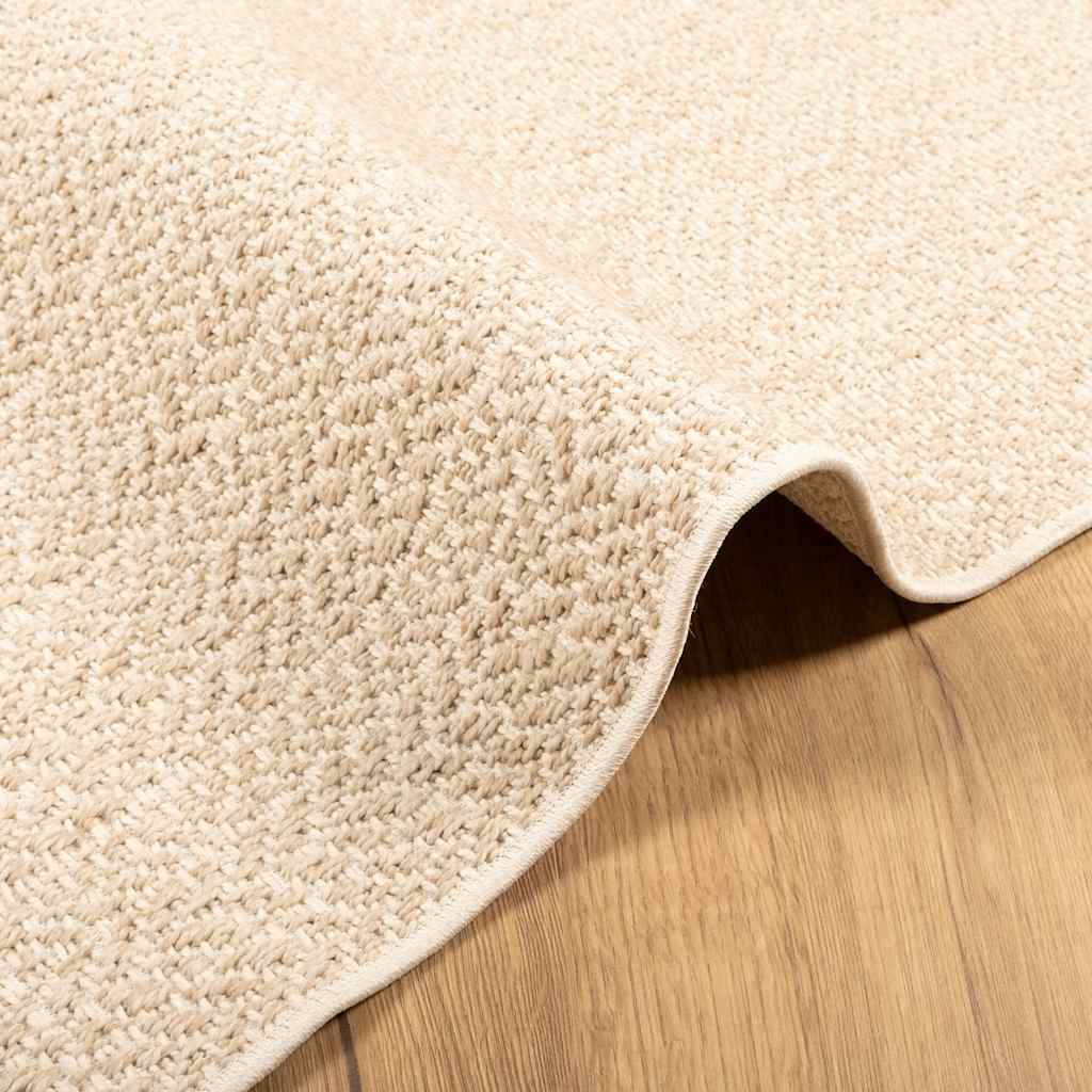 Rug ZIZUR Beige 80x250 cm Jute Look Indoor and Outdoor
