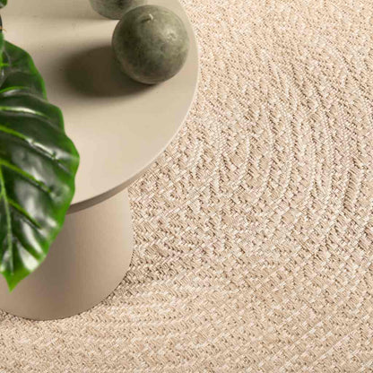 Rug ZIZUR Beige 140x200 cm Jute Look Indoor and Outdoor