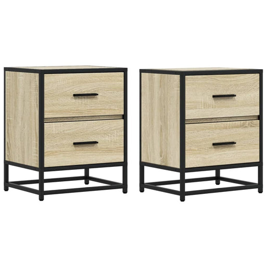 Bedside Cabinets 2 pcs Sonoma Oak 40x31x50 cm Engineered Wood
