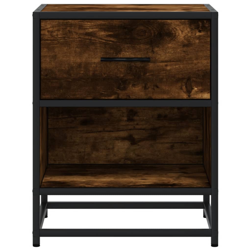 Bedside Cabinet Smoked Oak 40x31x50 cm Engineered Wood