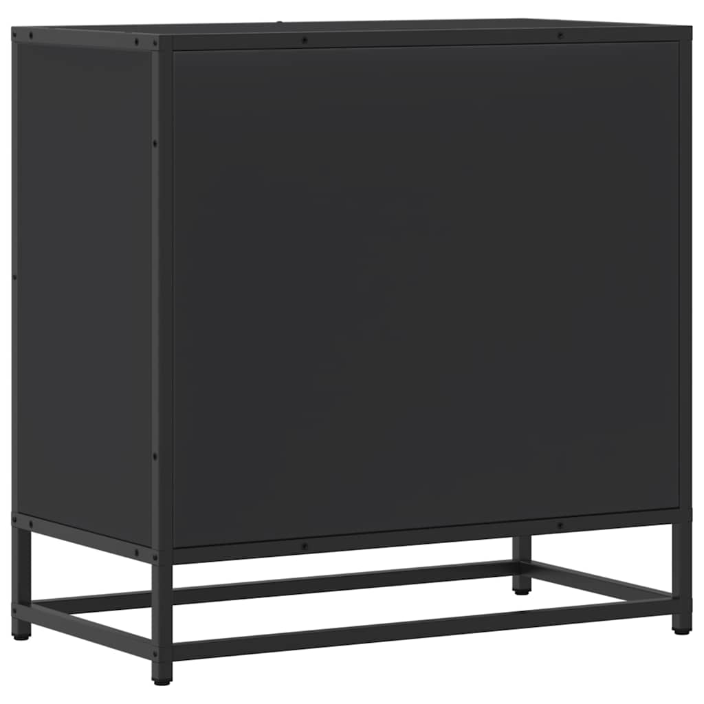 Bedside Cabinet Black 60x31x60 cm Engineered Wood and Metal
