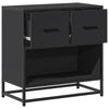 Bedside Cabinet Black 60x31x60 cm Engineered Wood and Metal
