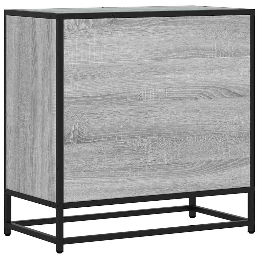 Bedside Cabinet Grey Sonoma 60x31x60 cm Engineered Wood and Metal