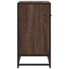 Bedside Cabinet Brown Oak 60x31x60 cm Engineered Wood and Metal