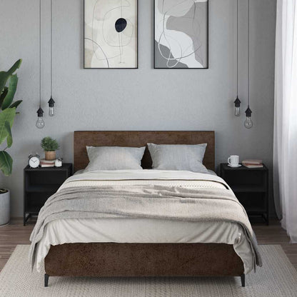 Bedside Cabinets 2 pcs Black 40x31x50 cm Engineered Wood and Metal