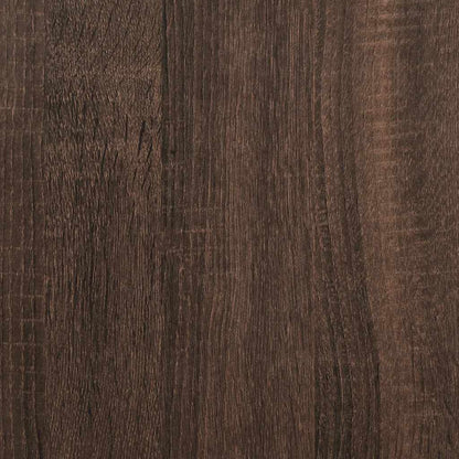 Bedside Cabinet Brown Oak 40x31x50 cm Engineered Wood and Metal
