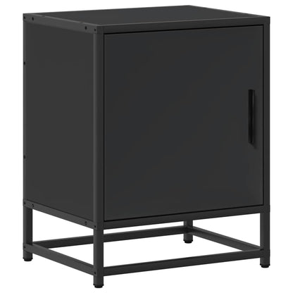 Bedside Cabinet Black 40x31x50 cm Engineered Wood and Metal