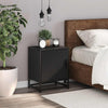 Bedside Cabinet Black 40x31x50 cm Engineered Wood and Metal