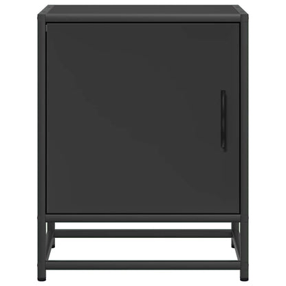 Bedside Cabinet Black 40x31x50 cm Engineered Wood and Metal