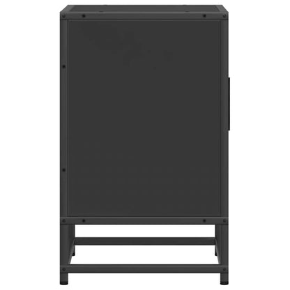 Bedside Cabinets 2 pcs Black 40x31x50 cm Engineered Wood and Metal