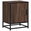 Bedside Cabinet Brown Oak 40x31x50 cm Engineered Wood and Metal
