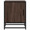 Bedside Cabinet Brown Oak 40x31x50 cm Engineered Wood and Metal