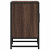 Bedside Cabinet Brown Oak 40x31x50 cm Engineered Wood and Metal