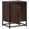 Bedside Cabinet Brown Oak 40x31x50 cm Engineered Wood and Metal