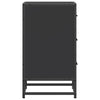 Bedside Cabinet Black 40x34.5x60 cm Engineered Wood and Metal