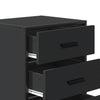 Bedside Cabinet Black 40x34.5x60 cm Engineered Wood and Metal