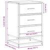 Bedside Cabinet Black 40x34.5x60 cm Engineered Wood and Metal