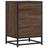 Bedside Cabinet Brown Oak 40x34.5x60 cm Engineered Wood and Metal