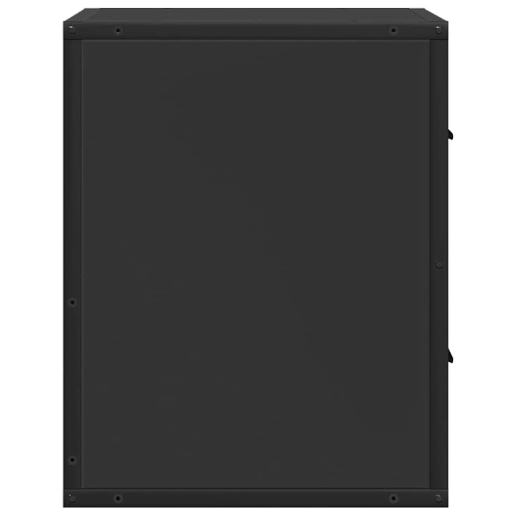 Wall-mounted Bedside Cabinet Black 40x31x39.5 cm