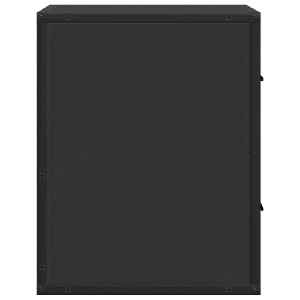 Wall-mounted Bedside Cabinets 2 pcs Black 40x31x39.5 cm