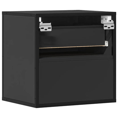 Wall-mounted Bedside Cabinets 2 pcs Black 40x31x39.5 cm