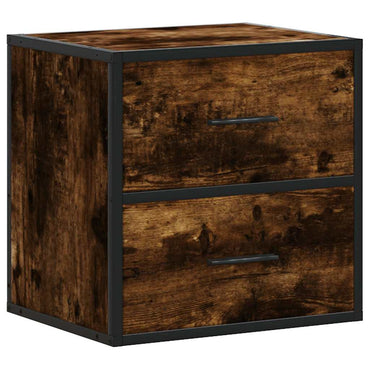 Wall-mounted Bedside Cabinet Smoked Oak 40x31x39.5 cm