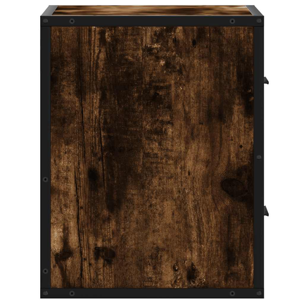 Wall-mounted Bedside Cabinet Smoked Oak 40x31x39.5 cm