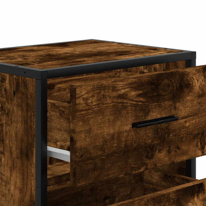 Wall-mounted Bedside Cabinet Smoked Oak 40x31x39.5 cm