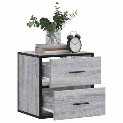 Wall-mounted Bedside Cabinets 2 pcs Grey Sonoma 40x31x39.5 cm