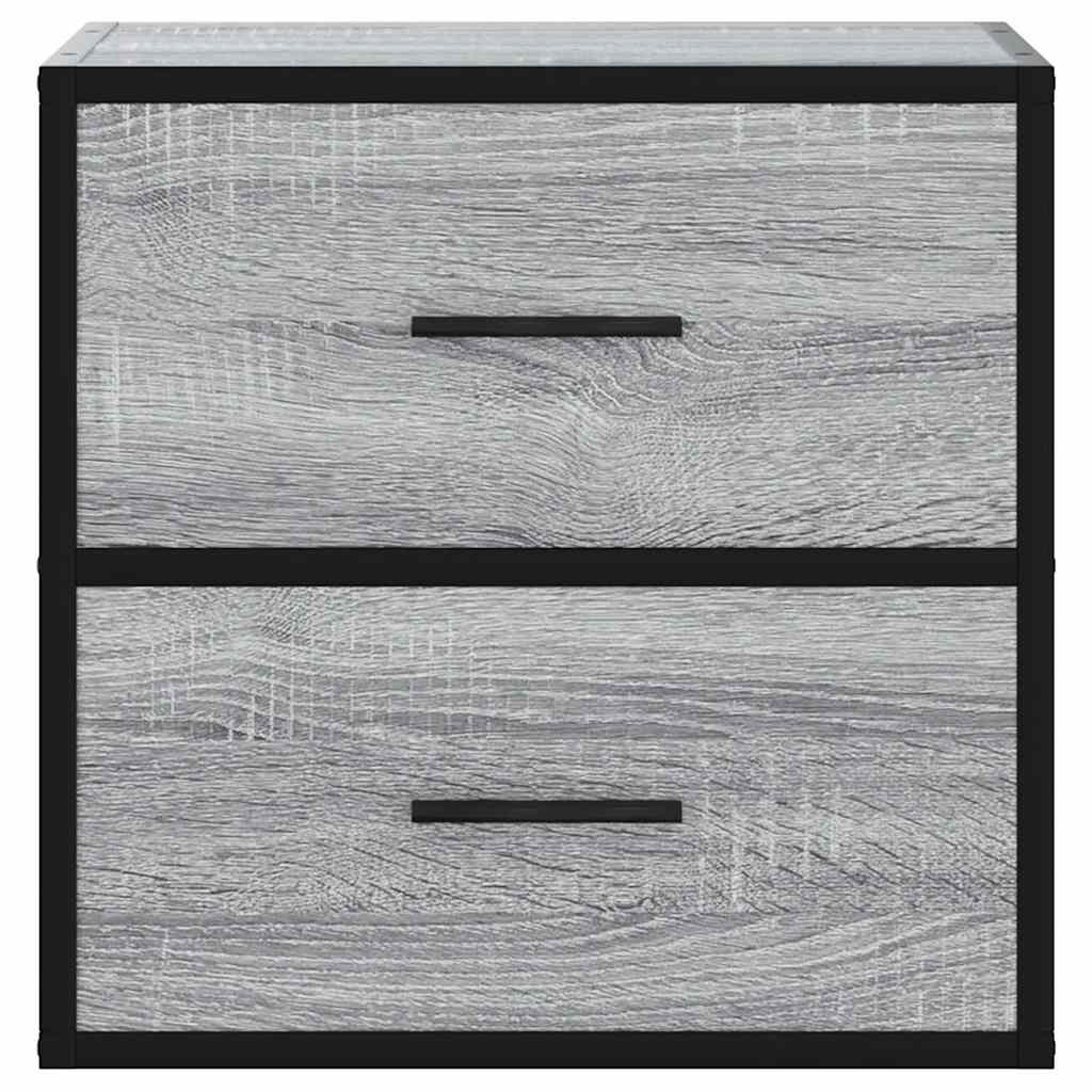 Wall-mounted Bedside Cabinets 2 pcs Grey Sonoma 40x31x39.5 cm