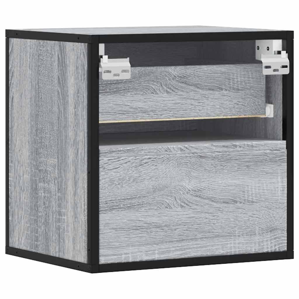 Wall-mounted Bedside Cabinets 2 pcs Grey Sonoma 40x31x39.5 cm