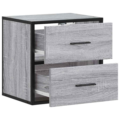 Wall-mounted Bedside Cabinets 2 pcs Grey Sonoma 40x31x39.5 cm