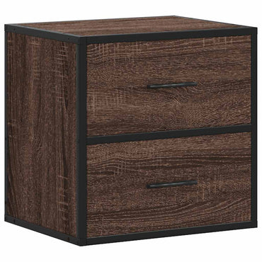 Wall-mounted Bedside Cabinet Brown Oak 40x31x39.5 cm