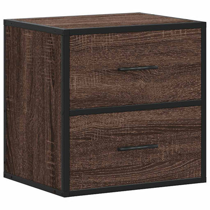 Wall-mounted Bedside Cabinet Brown Oak 40x31x39.5 cm