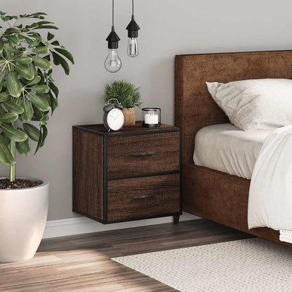 Wall-mounted Bedside Cabinet Brown Oak 40x31x39.5 cm