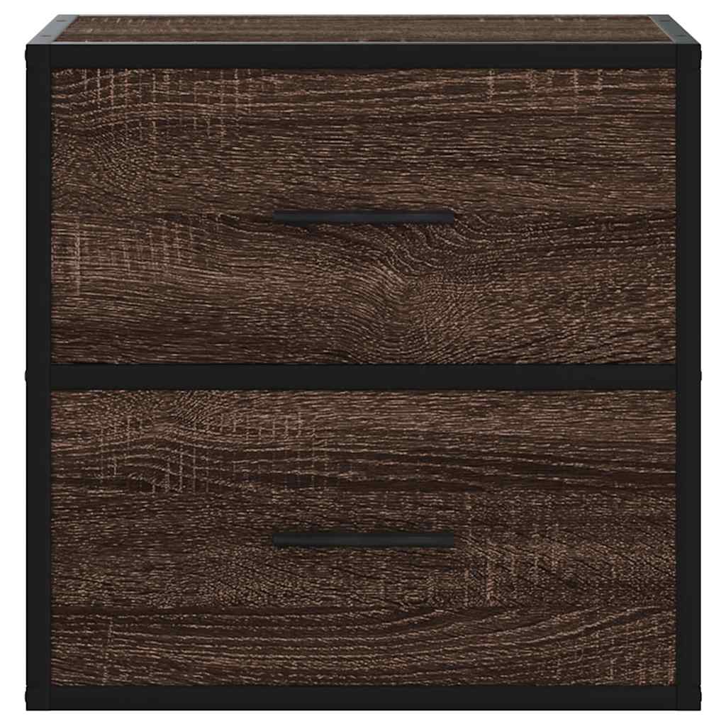 Wall-mounted Bedside Cabinet Brown Oak 40x31x39.5 cm