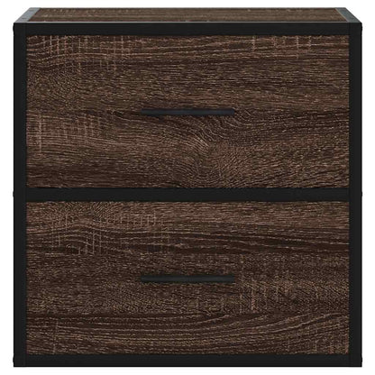 Wall-mounted Bedside Cabinet Brown Oak 40x31x39.5 cm