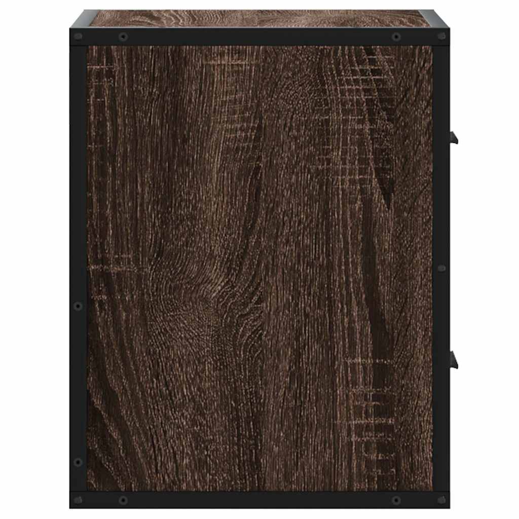 Wall-mounted Bedside Cabinet Brown Oak 40x31x39.5 cm