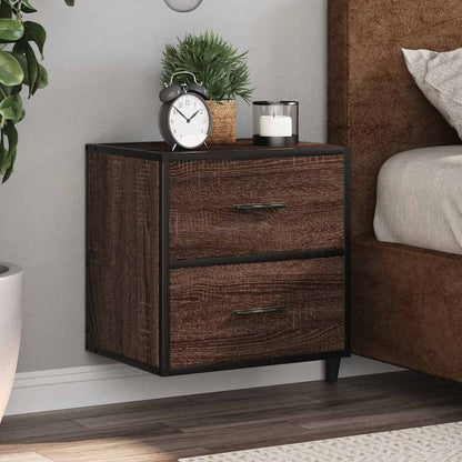 Wall-mounted Bedside Cabinet Brown Oak 40x31x39.5 cm