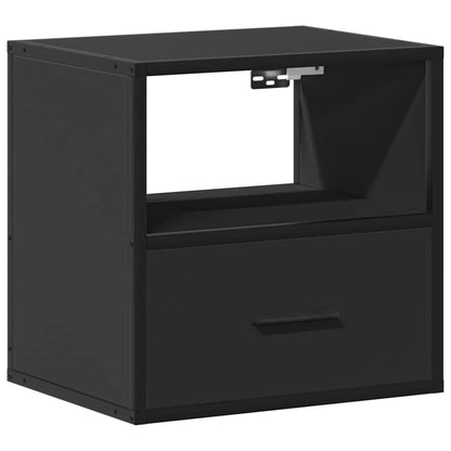 Wall-mounted Bedside Cabinet Black 40x31x39.5 cm