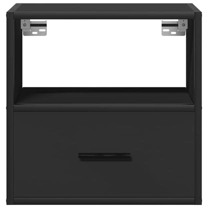Wall-mounted Bedside Cabinet Black 40x31x39.5 cm