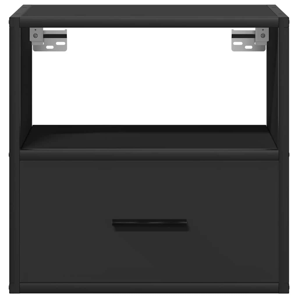 Wall-mounted Bedside Cabinets 2 pcs Black 40x31x39.5 cm