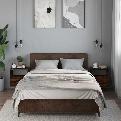 Wall-mounted Bedside Cabinets 2 pcs Smoked Oak 40x31x39.5 cm